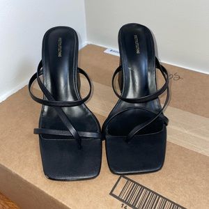 Strappy Black Heels - Size 5